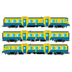 RENFE, 3-tlg. Dieseltriebwagen der Reihe 592, Blau/ Gelb
