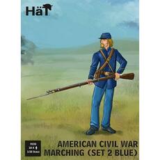 1/32 Amerikanischer Bürgerkrieg, bau, marschierend, Set 2