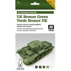 Farb-Set, UK Bronzegrün, 6 x 8 ml