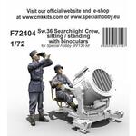 Sw.36 Searchlight Crew, sitting / standing with binoculars in 1:72