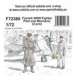 Finnish WWII Fighter Pilot and Mechanic in 1:72