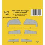 TBF-3/TBM-3 Avenger Control Surfaces in 1:48