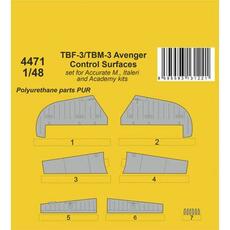 TBF-3/TBM-3 Avenger Control Surfaces in 1:48