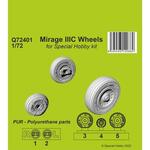 Mirage IIIC Wheels for Special Hobby kit in 1:72