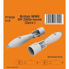 WWII GP 250lb bomb (2pcs.) in 1:72