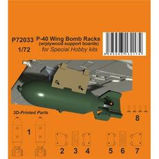 P-40 Wing Bomb Racks (w/plywood support boards) in 1:72