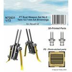 PT Boat Weapon Set No.2 - Twin 12.7 mm AA Brownings (2 printed pcs) 1/72 in 1:72