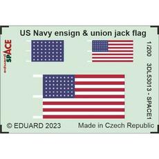 US Navy ensign & union jack flag SPACE 1/200 in 1/200