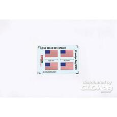 US ensign flag WWII SPACE in 1:350