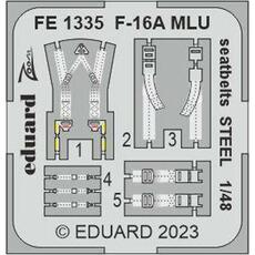 F-16A MLU seatbelts STEEL 1/48 KINETIC in 1:48