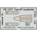 Yak-9T seatbelts STEEL 1/48 ZVEZDA in 1:48
