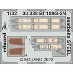 Bf 109G-2/4 seatbelts STEEL for REVELL in 1:32