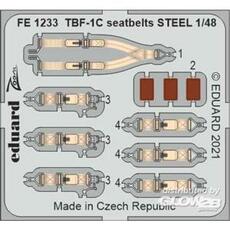 TBF-1C seatbelts STEEL, for ACADEMY in 1:48
