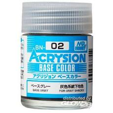 Mr Hobby -Gunze Acrysion Base Color (18 ml) Base Grey