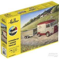 STARTER KIT Citroen HY + Goods Trailer in 1:24