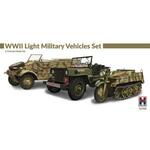 WWII Light Military Vehicles Set in 1:72