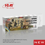 Acrylic Paint Set for WWII Wehrmacht Infantry 6 x 12 ml