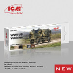 Acrylic Paint Set for WWI US military vehicles 6 x12 ml