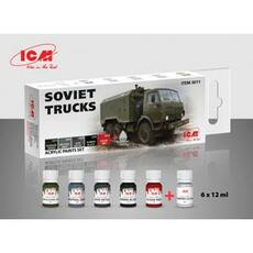 Acrylic paint set for Soviet trucks 6 12 ml