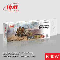 Acrylic Paint Set for WWII British infantry 6 x12 ml