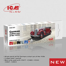 Acrylic Paint Set for German civilian cars of the 1930s 6 x12 ml