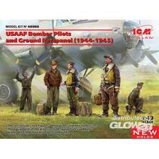 USAAF Bomber Pilots and Ground Personnel (1944-1945) (100% new molds) in 1:48