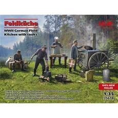 Feldküche, WWII German Field Kitchen with cooks (100% new molds) in 1:35