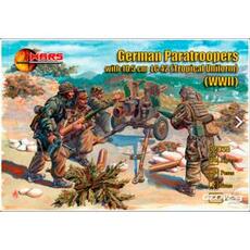German Paratroopers with 10.5cm LG42 (Tropical Uniform) WWII in 1:32