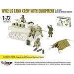 WW2 US TANK CREW WITH EQUIPMENT for M8 SCOTT & other US MOTORISED HOWITZERS in 1:72