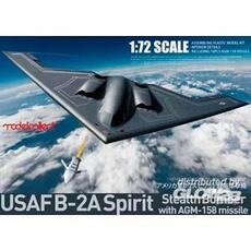 USAF B-2A Spirit Stealth Bomber with AGM-158 missile in 1:72