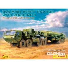 USA M983 Hemtt Tractor With Pershing II Missile Erector Launcher new Ver. in 1:72