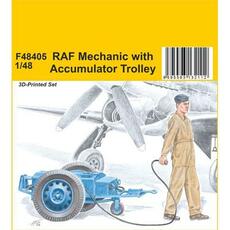 RAF Mechanic with Accumulator Trolley in 1:48