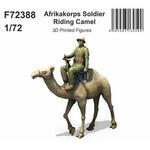 Afrikakorps Soldier Riding Camel 1/72 / 3D Printed in 1:72