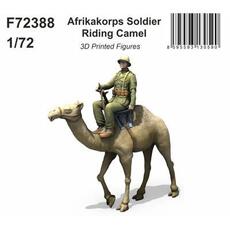 Afrikakorps Soldier Riding Camel 1/72 / 3D Printed in 1:72
