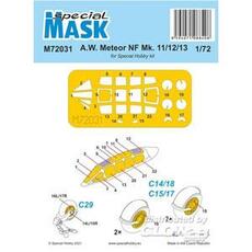 A.W. Meteor NF Mk.11/12/13 MASK in 1:72