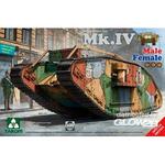 WWI Heavy Battle Tank Mk.IV 2 in 1(Special Edition) w.new decal a.cement-free
