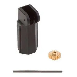 Motorhalter für ø 7 mm Motor, Achse 24 mm / Modul 0,3 Z18
