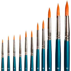 Pinsel-Set, Rundpinsel, synthetisch