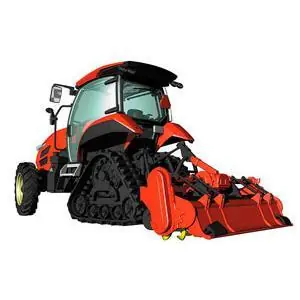 1/35 Yanmar Traktor YT5113A Delta mit Vertikutierer
