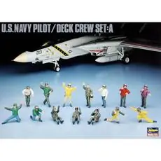 1/48 US-Navy, Piloten und Deckpersonal, Set A