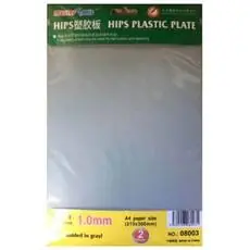 Kunststoffplatte, 1,0 mm, 210x300 mm, HIPS-Material, 2 Stück