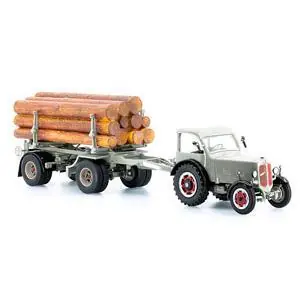 1/43 Hürlimann Industrietraktor D-500 Set mit Anhänger *