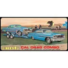 1/25 Cal Drag Combo 1964 Galaxie, AWB Falcon & Trailer *