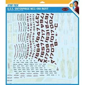 Decals für Artikel AM-593949 1/350 Star Trek USS Enterprise Refit