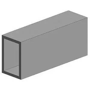 Rechteckrohr, 350x6,3x9,5 mm,2Stück