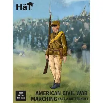 1/32 Amerikanischer Bürgerkrieg, beige, marschierend, Set 2
