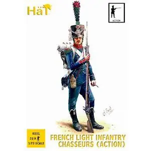 1/72 Französische leichte Infanterie, Chasseure, in Aktion