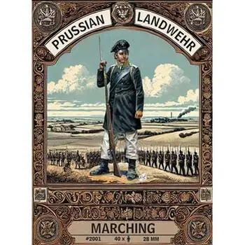 28 mm Preussiche Landwehr, marschierend