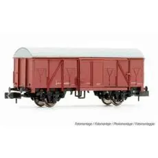 RENFE, 2-achs. geschlossen Wagen ORE, Braun/Schwarz, Ejercito de Tierra