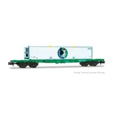 SNCF, S70 Containerwagen, grüne Lackierung, beladen mit Système Fril Kühlcontainer, Ep. V SNCF, S70 Containerwagen, grüne Lackierung, beladen mit Système Fril Kühlcontainer, Ep. V